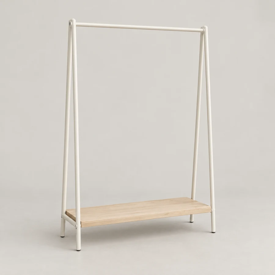 Bench Shelf Rail in Chalk